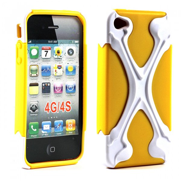 Wholesale iPhone 4 4S X Case (White-Yellow)